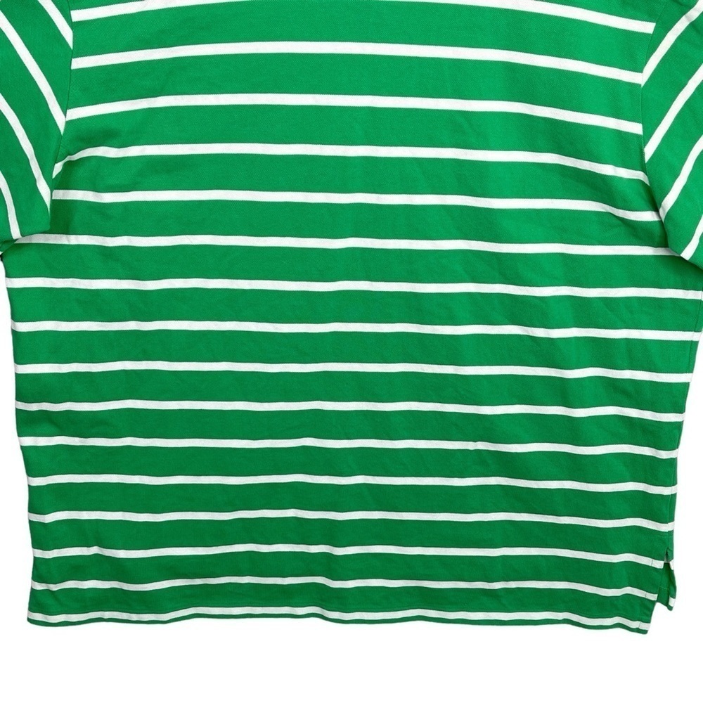 Polo Ralph Lauren Polo Shirt 4XB Vintage Striped Green White Pocket Pony Logo - Picture 12 of 13
